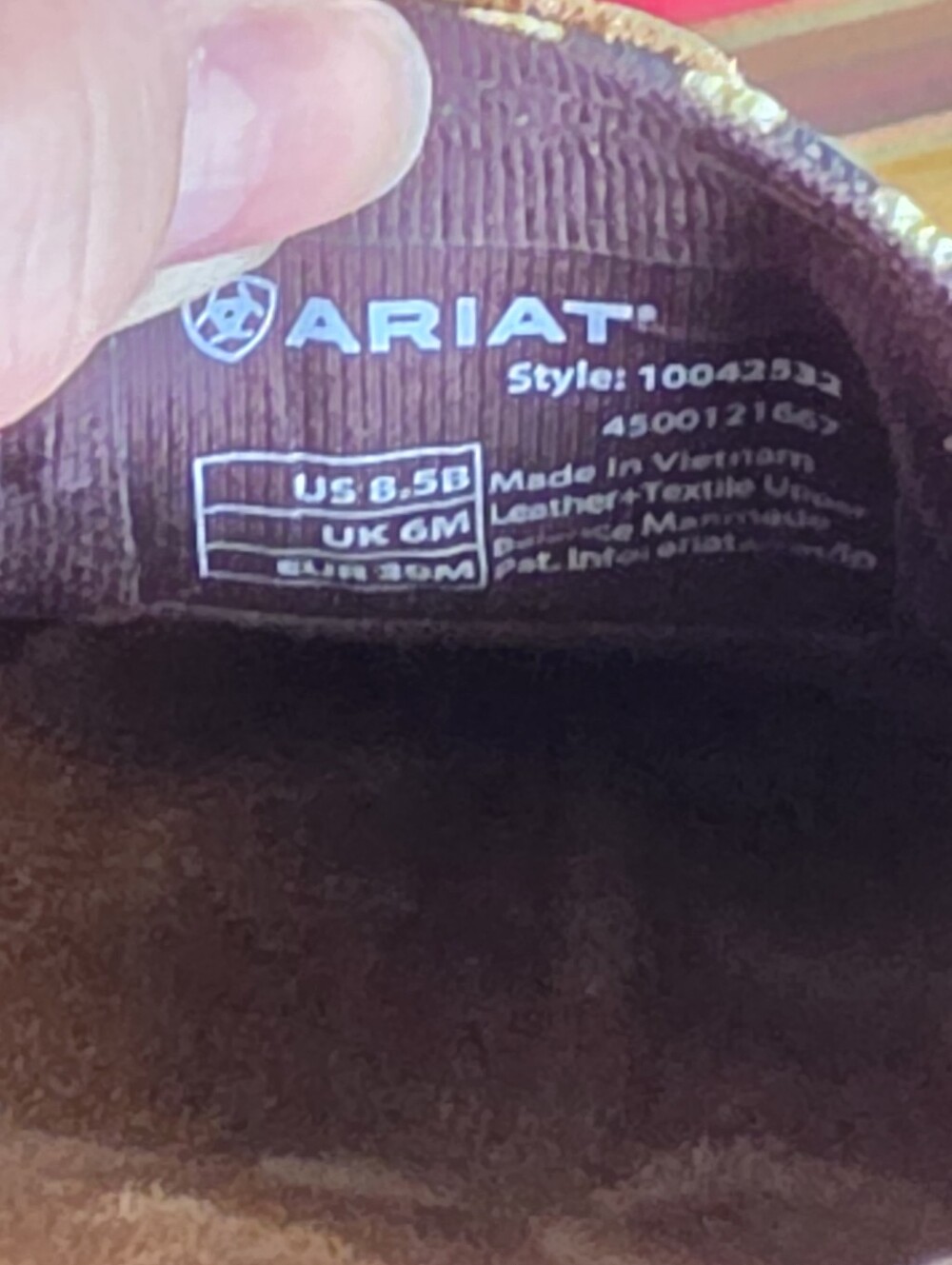 Ariat Brown Moccasin Loafers with Multicolor Aztec Print - Picture 6 of 7